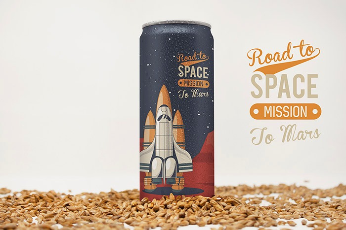 Front 12oz Malt Beer Can Mockup Vol.2 3 1820