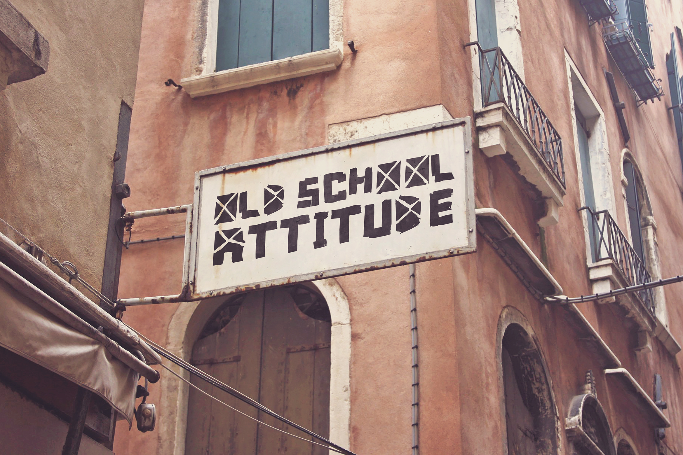 Download Mockups: Venetian Old Signboard