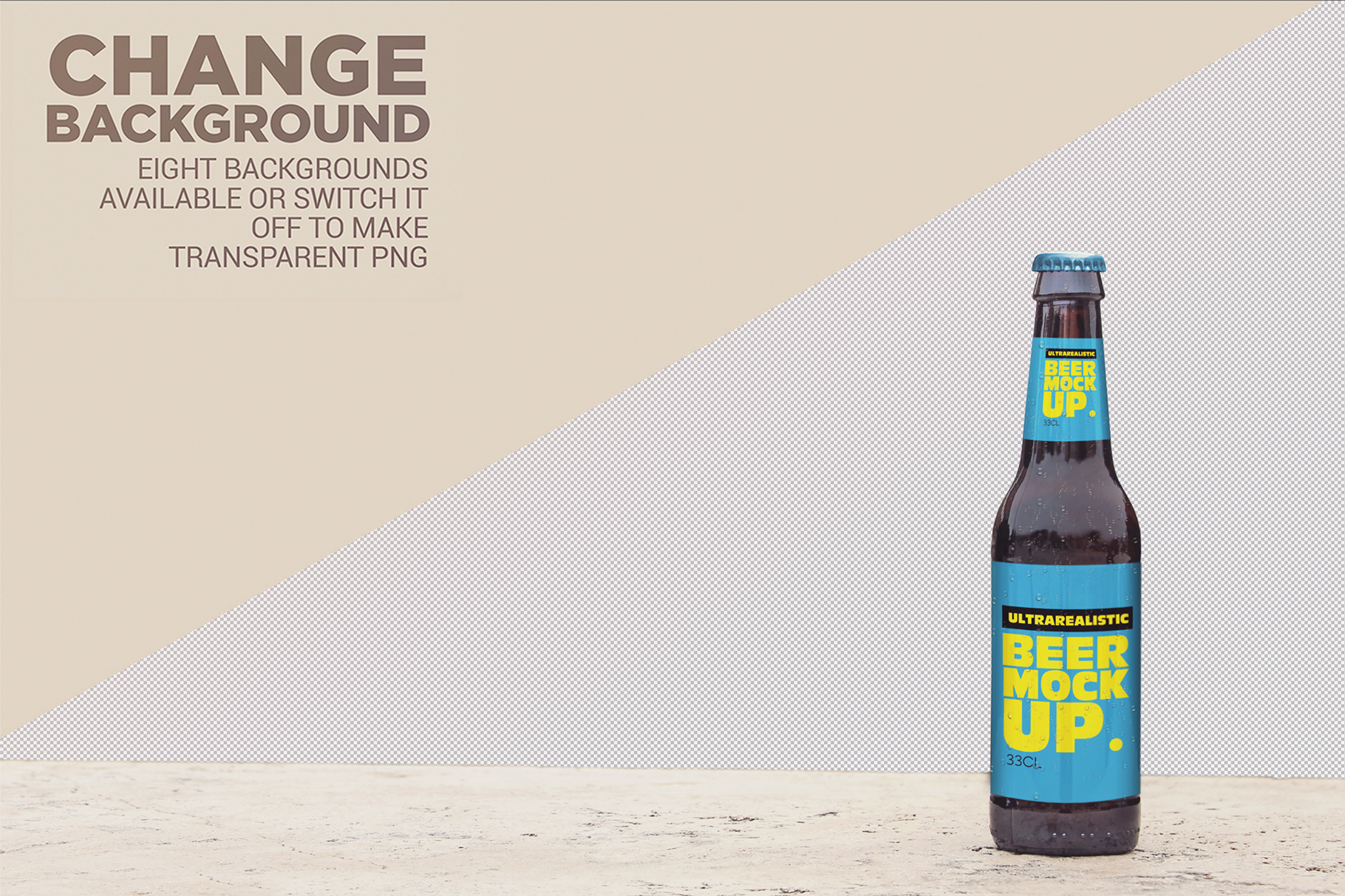 Download Mockups: Stone Floor Beer Mockup