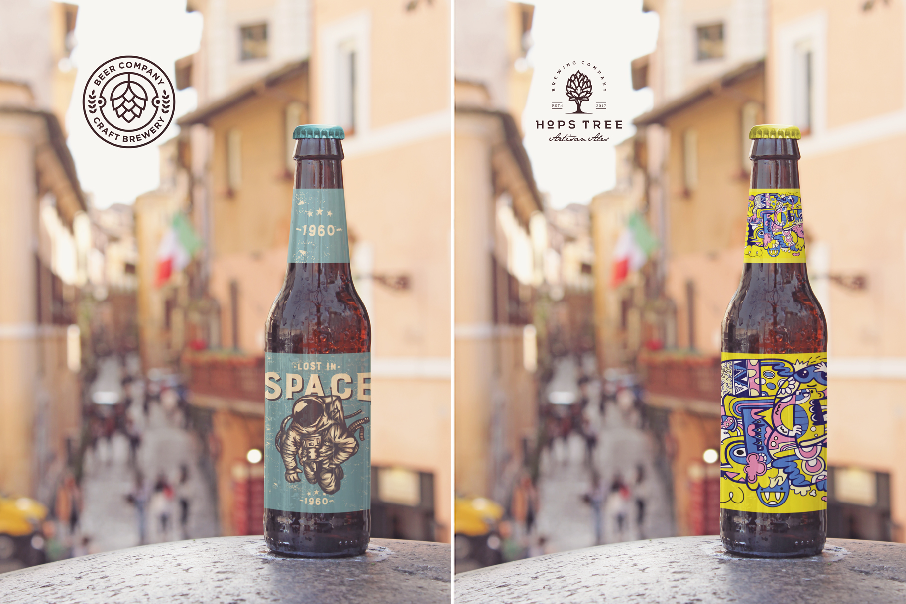 Download Mockups: Vertical Beer Mockup