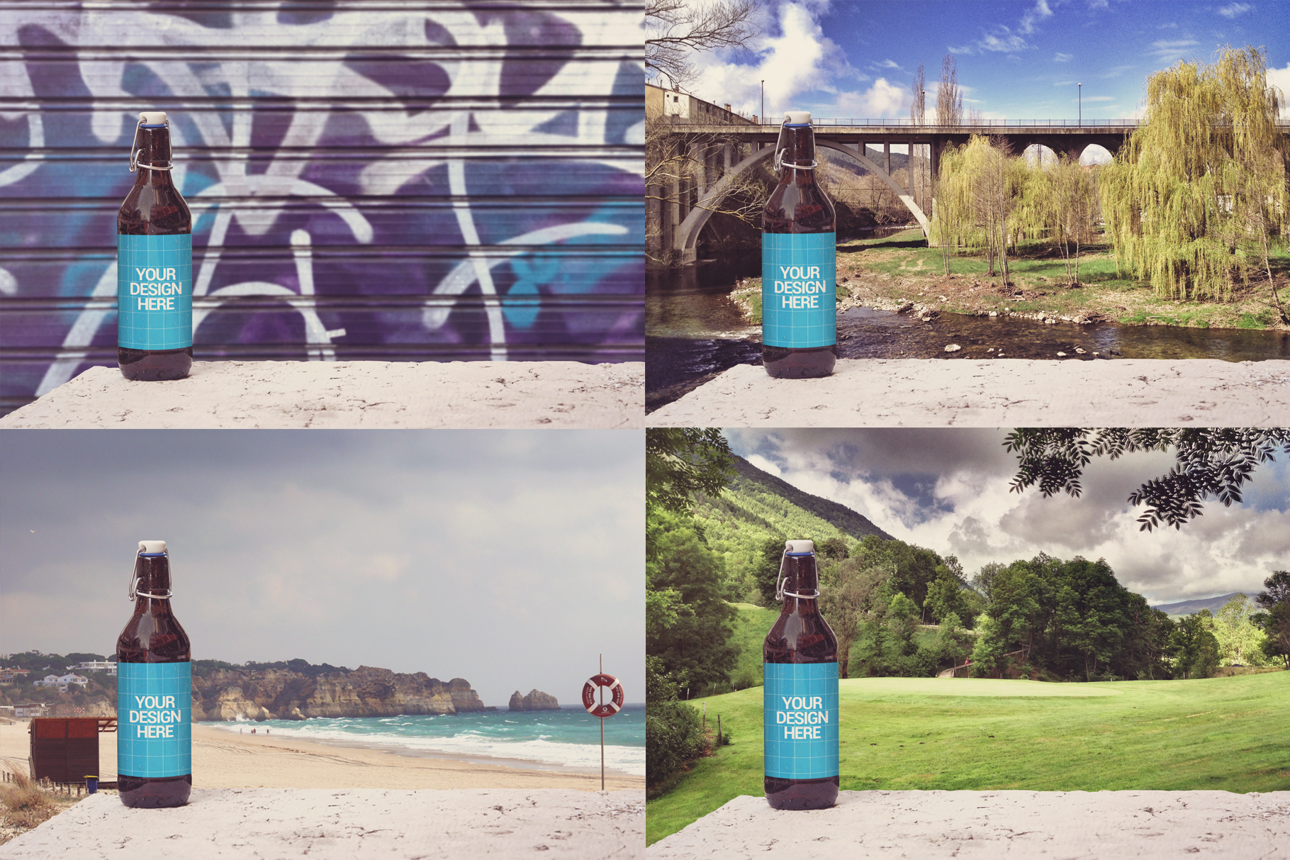 Download Mockups: 50cl/16.9oz Beer Mockup Background