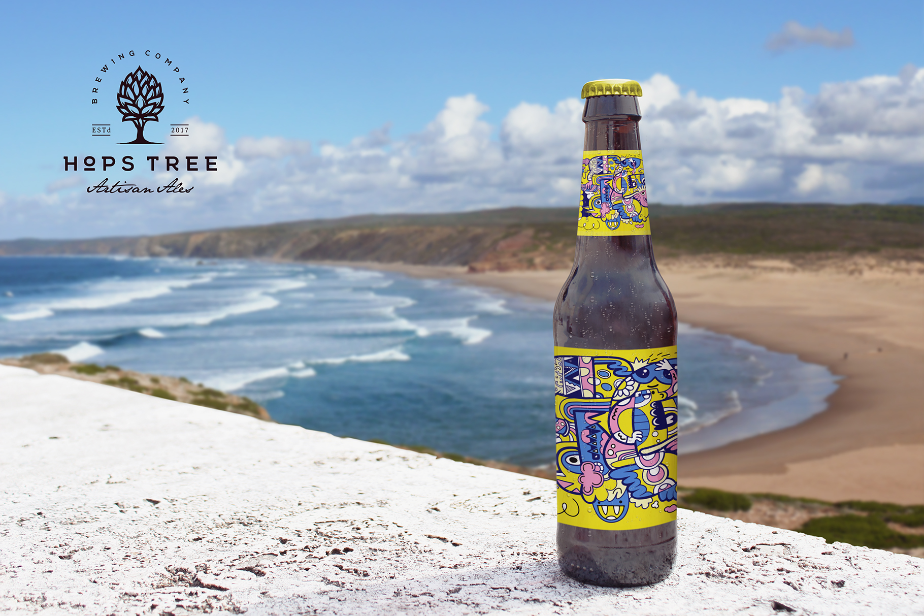 Download Mockups: Backgrounds Beer Bottle Mockup