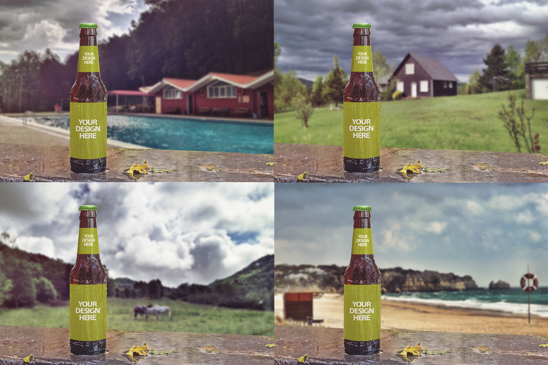 Download Mockups: Raining Beer Backgrounds