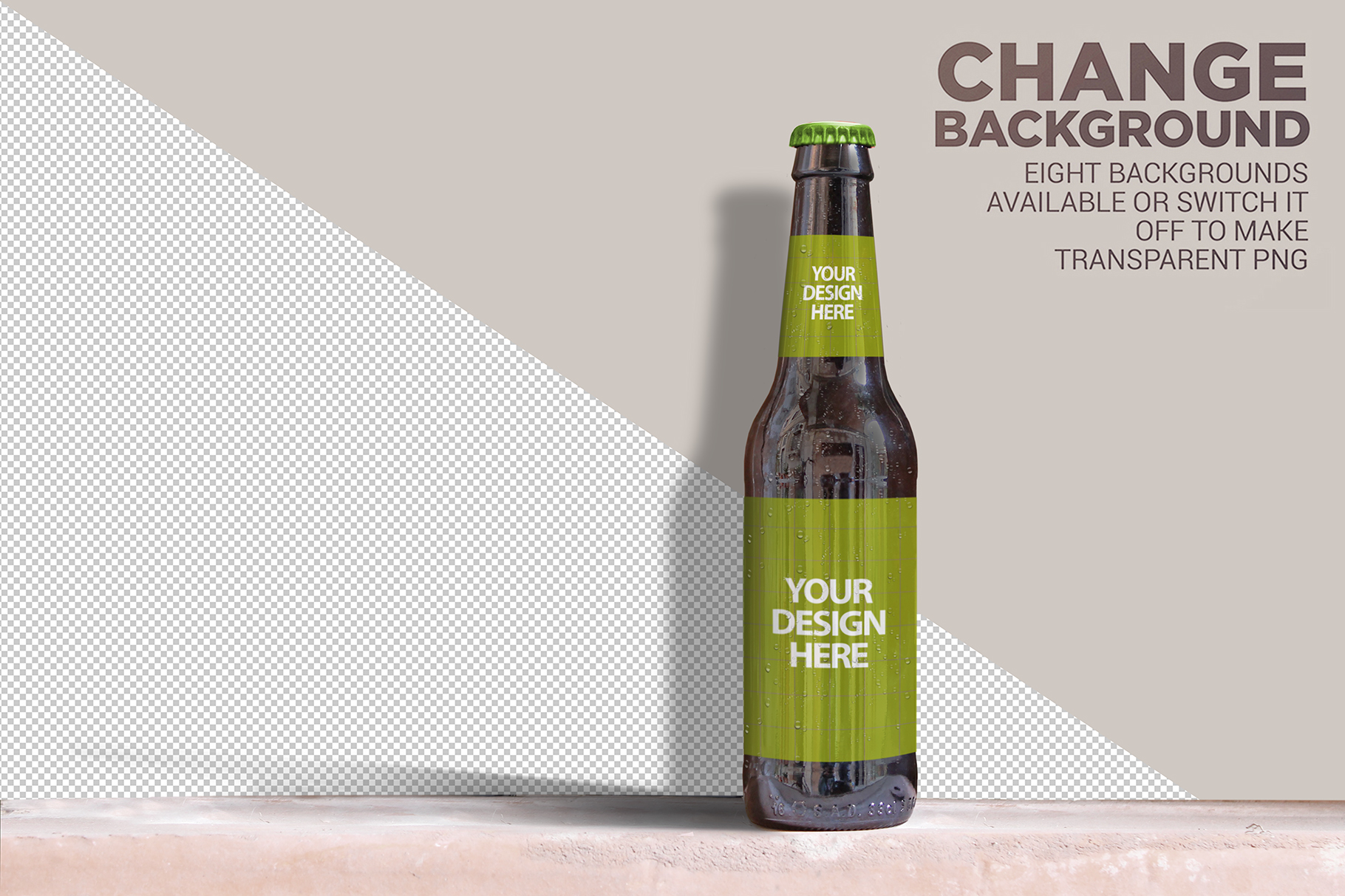 Download Mockups: Brick Backgrounds Beer Mockup