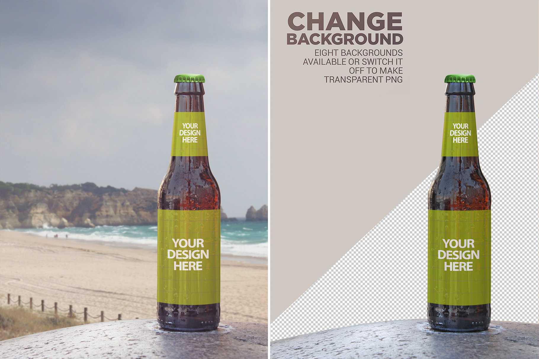 Download Mockups: Vertical Beer Mockup