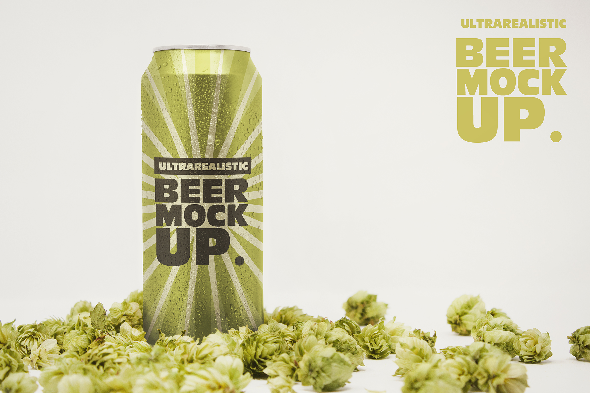 Download Mockups: Front 16oz Beer Can Mockup