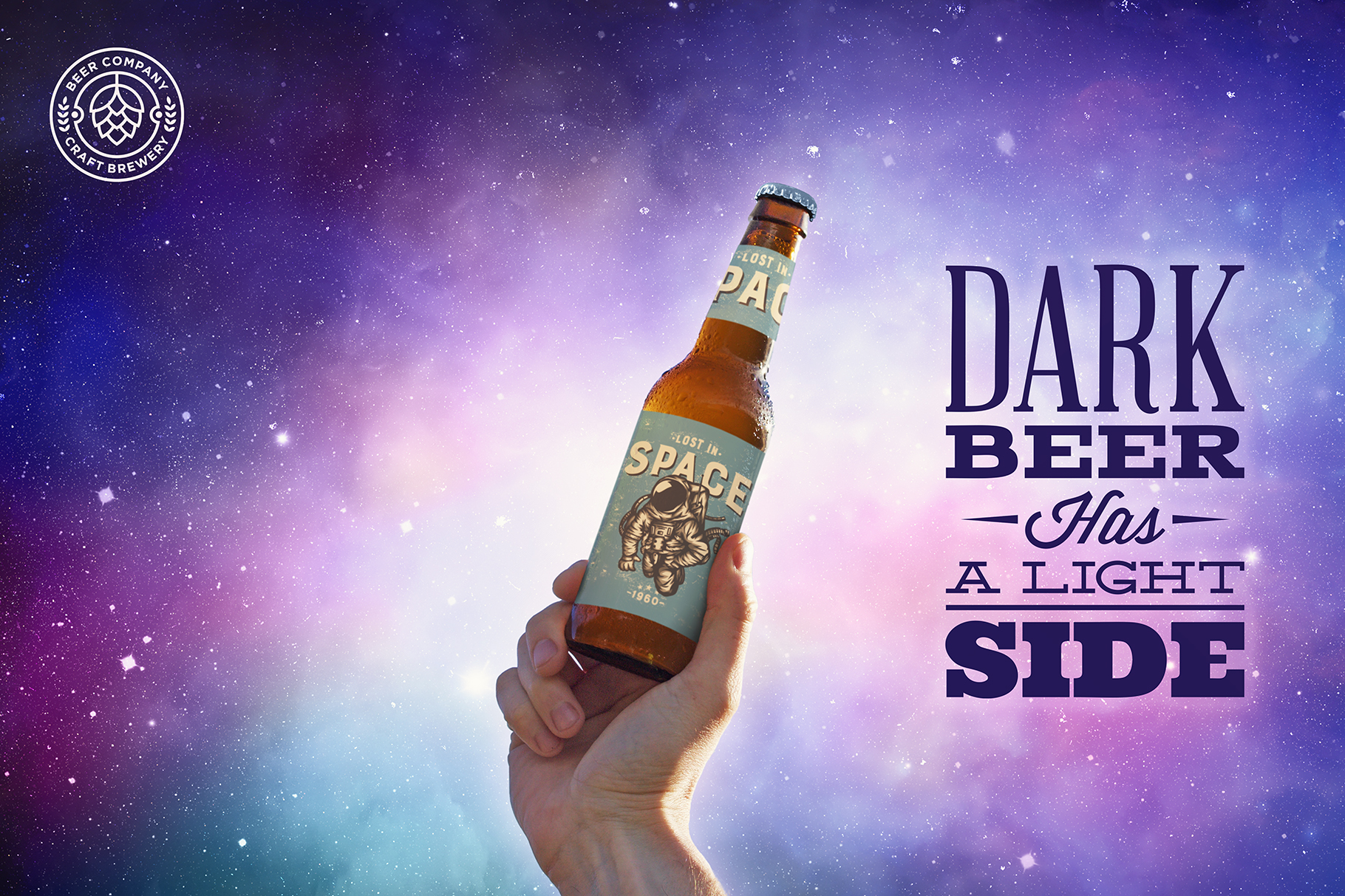Download Mockups: Sky Background Beer Mockup